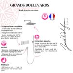 JACOB DELAFON Grands Boulevards quadratische verchromte Thermostat-Einbauduschsäule - Bild 2