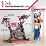 Heimtrainer – JOROTO X4S – APP-Konnektivität – 6-stufiger Magnetwiderstand – 18 kg Schwungrad – Gurtsystem - Bild 4