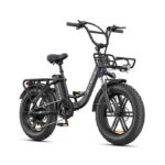 ENGWE L20 BOOST – 20-Zoll-Elektrofahrrad – 140 km Reichweite – abnehmbarer 48V13Ah-Akku – 250-W-Motor – 7 Geschwindigkeiten – VTC Fat Bike, Schwarz