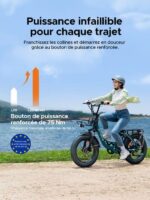 ENGWE L20 BOOST – 20-Zoll-Elektrofahrrad – 140 km Reichweite – abnehmbarer 48V13Ah-Akku – 250-W-Motor – 7 Geschwindigkeiten – VTC Fat Bike, Schwarz - Bild 5