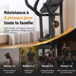 Ellipsentrainer für zu Hause, Merach, 8 Widerstandsstufen, manuelle Einstellung, mit Monitor, APP verbunden - Bild 4