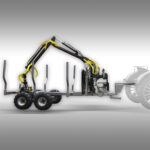 Holzrückewagen Jansen HRW-30, Holzanhänger mit Ladekran