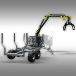 Holzrückewagen Jansen HRW-30, Holzanhänger mit Ladekran – Image 3