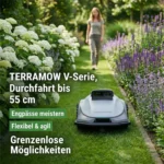 TERRAMOW V600 mit Garage, Mähroboter, smarter Rasenroboter für 600 m², Gartenpflege ohne Begrenzungskabel - Bild 5