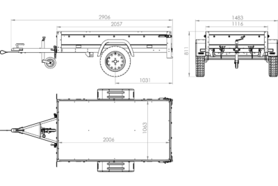 Anhänger Garden Trailer 200 KIPP 200×106 cm 750 kg – Image 3