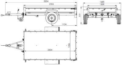 PKW Anhänger 230x125 Garden Trailer 230 KIPP Unitrailer 750 kg mit Stützrad, 110 cm hoher Plane und Hochspriegel – Image 8