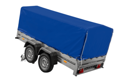 UNITRAILER GARDEN TRAILER ANHÄNGER 264/2 KIPP MIT STÜTZRAD, RAHMEN H-800 UND BLAUER ABDECKUNG – Image 19