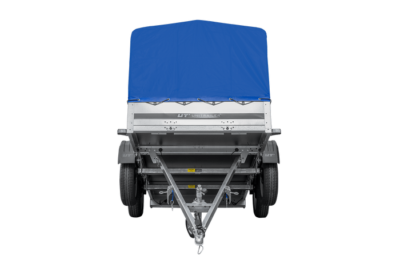 UNITRAILER GARDEN TRAILER ANHÄNGER 264/2 KIPP MIT STÜTZRAD, RAHMEN H-800 UND BLAUER ABDECKUNG – Image 20