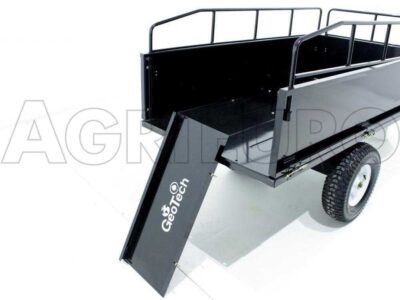 Maxi - kippbarer Anhänger aus Stahl für Rasentraktoren, Heckklappen zum Öffnen – Image 3