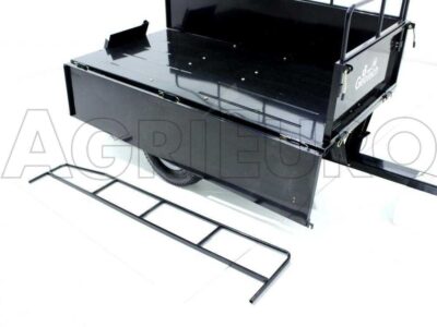 Maxi - kippbarer Anhänger aus Stahl für Rasentraktoren, Heckklappen zum Öffnen – Image 10