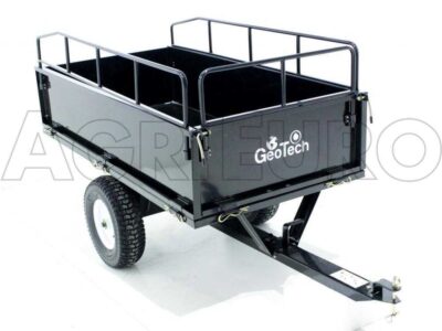 Maxi - kippbarer Anhänger aus Stahl für Rasentraktoren, Heckklappen zum Öffnen – Image 12