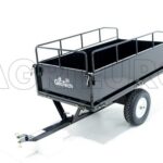 Maxi - kippbarer Anhänger aus Stahl für Rasentraktoren, Heckklappen zum Öffnen